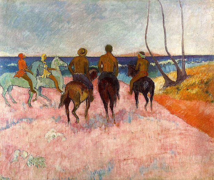 Paul Gauguin Riders on the Beach Norge oil painting art